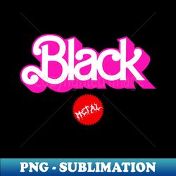 black metal barbie - sublimation-ready png file - bold & eye-catching