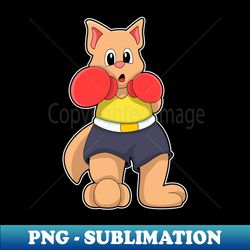 cat as boxer at boxing - decorative sublimation png file - bring your designs to life