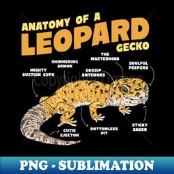 Anatomy A Leopard Gecko Lizard Lover - Exclusive Sublimation Digital File - Capture Imagination with Every Detail