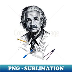 Einstein in Sketch - Trendy Sublimation Digital Download - Boost Your Success with this Inspirational PNG Download