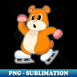 Hamster Ice skating Ice skates Winter sports - PNG Transparent Digital Download File for Sublimation - Boost Your Success with this Inspirational PNG Download