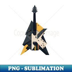 Geometric Guitar - Premium PNG Sublimation File - Perfect for Personalization