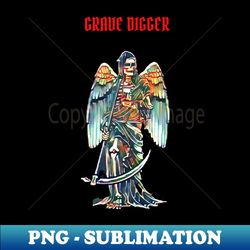 Devil Angel Grave Digger - High-Resolution PNG Sublimation File - Fashionable and Fearless