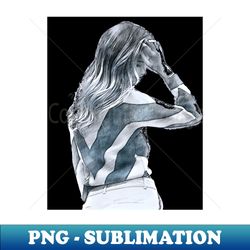 Drawing Model Girl - Vintage Sublimation PNG Download - Perfect for Creative Projects