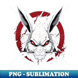 Angry white rabbit - Professional Sublimation Digital Download - Perfect for Personalization