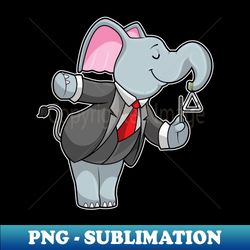 Elephant at Music with Triangle - High-Quality PNG Sublimation Download - Perfect for Sublimation Mastery