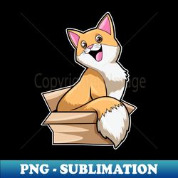 Cat Box - Sublimation-Ready PNG File - Perfect for Creative Projects