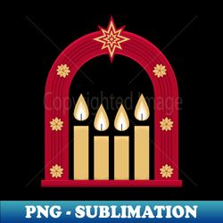 four advent candles lit in anticipation of the birth of jesus christ - aesthetic sublimation digital file - unleash your inner rebellion