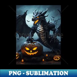 Halloween Dragon - PNG Transparent Digital Download File for Sublimation - Unleash Your Creativity