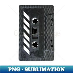 Black And White 1980s Cassette Tape - Signature Sublimation PNG File - Fashionable and Fearless