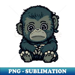 Kawaii baby monkey - PNG Transparent Sublimation File - Unlock Vibrant Sublimation Designs