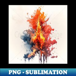 fire watercolor - Exclusive Sublimation Digital File - Perfect for Sublimation Mastery