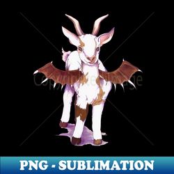 Bat-Winged Goat - Retro PNG Sublimation Digital Download - Perfect for Creative Projects