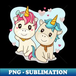 Cute unicorn couple - Creative Sublimation PNG Download - Boost Your Success with this Inspirational PNG Download