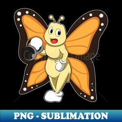 Butterfly at Bodybuilding with Dumbbell - Unique Sublimation PNG Download - Perfect for Personalization