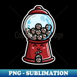 kawaii cute christmas pudding gumball machine - artistic sublimation digital file - spice up your sublimation projects
