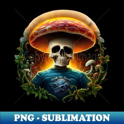 Cool Bizarre Skull Mushroom Guy - Trendy Sublimation Digital Download - Bring Your Designs to Life