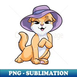 cat with hat - artistic sublimation digital file - revolutionize your designs