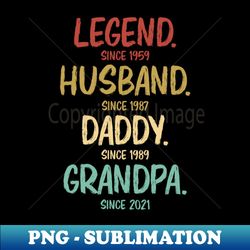Dad husband poker legend vintage - Signature Sublimation PNG File - Perfect for Personalization