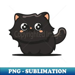 black persian cat cute cartoon - High-Resolution PNG Sublimation File - Defying the Norms