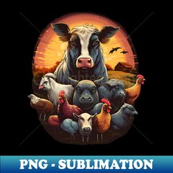 Berserk Farm Animals Design - Instant Sublimation Digital Download - Unleash Your Inner Rebellion