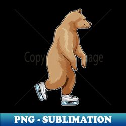 Bear at Ice skating with Ice skates - Exclusive Sublimation Digital File - Revolutionize Your Designs