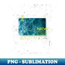 Black Beach Sea Aesthetic Modern - High-Quality PNG Sublimation Download - Perfect for Creative Projects