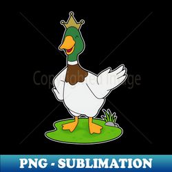 Duck King Crown - Retro PNG Sublimation Digital Download - Add a Festive Touch to Every Day
