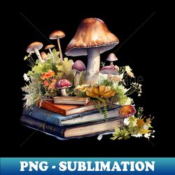 Book  Mushroom - Trendy Sublimation Digital Download - Bold & Eye-catching