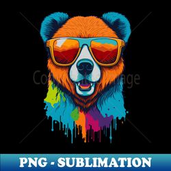 bear pop art - professional sublimation digital download - unleash your inner rebellion