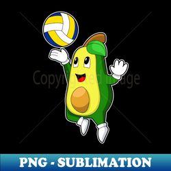 Avocado Volleyball - PNG Transparent Sublimation Design - Bring Your Designs to Life