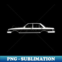 Ford Granada Mk II Silhouette - Instant Sublimation Digital Download - Capture Imagination with Every Detail
