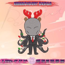 Horror Movie Chibi Christmas Embroidery Design, Christmas Cartoons Embroidery, Funny Christmas Embroidery, Machine Embroidery Designs