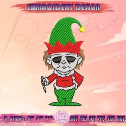 Myers Chibi Christmas Embroidery Design, Christmas Cartoons Embroidery, Funny Christmas Embroidery, Machine Embroidery Designs