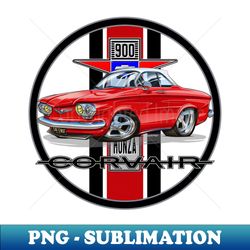 Cartoon Corvair Monza 1960 - Exclusive PNG Sublimation Download - Instantly Transform Your Sublimation Projects