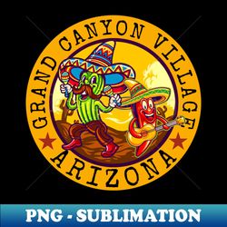 Grand Canyon Village Arizona - Retro PNG Sublimation Digital Download - Transform Your Sublimation Creations
