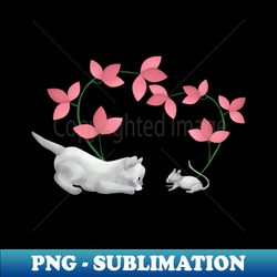 Cat meets little mouse - Sublimation-Ready PNG File - Spice Up Your Sublimation Projects