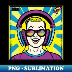 Headphones Music Enthusiast HDTGM - Instant PNG Sublimation Download - Capture Imagination with Every Detail