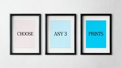 Pick Your Own Set of 3 Prints, Choose Any 3 Trendy Personalized Art Set Of 3, Custom Printable Gallery Prints