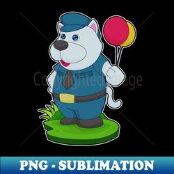 Dog Cop Balloon Police - Elegant Sublimation PNG Download - Fashionable and Fearless