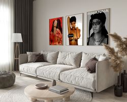 Rihanna Set of 3 Posters, Rihanna Poster, ANTI, Good girl Gone Bad, Loud, Talk That Talk, Unapologetic, Rated R, Hip Hop
