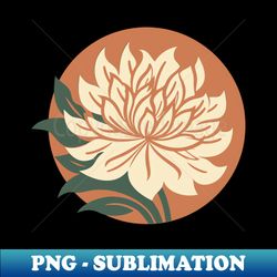 Flower In A An Circle - Instant PNG Sublimation Download - Revolutionize Your Designs