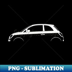 Fiat 500 2008 Silhouette - Exclusive PNG Sublimation Download - Bring Your Designs to Life