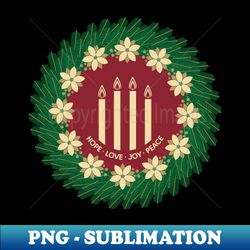 four advent candles lit in anticipation of the birth of jesus christ - premium png sublimation file - unleash your creativity