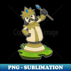 Chess piece King Spear Chess - Retro PNG Sublimation Digital Download - Bring Your Designs to Life