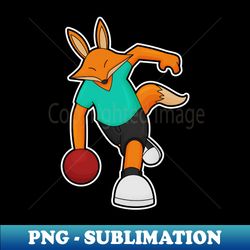 Fox at Bowling with Bowling ball - Exclusive PNG Sublimation Download - Vibrant and Eye-Catching Typography