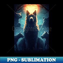 Hounds of Horror Spooky Canine Collection - Decorative Sublimation PNG File - Instantly Transform Your Sublimation Projects