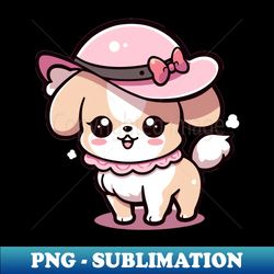 Girly Kawaii Chihuahua Wearing a Pink Hat - Trendy Sublimation Digital Download - Spice Up Your Sublimation Projects