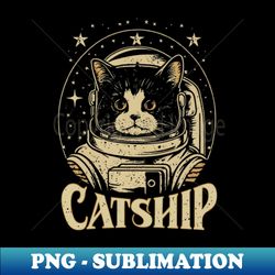 Cat-astronaut - Vintage Sublimation PNG Download - Perfect for Personalization