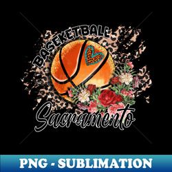aesthetic pattern sacramento basketball gifts vintage styles - modern sublimation png file - create with confidence